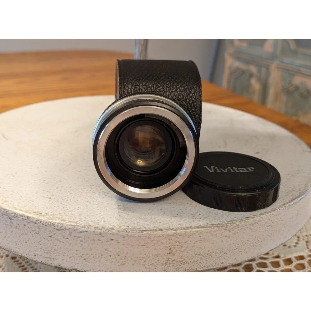 VIVITAR AUTOMATIC TELE CONVERTER 2X-1 CAMERA‎ LENS with Leather Case